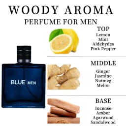 3.4 oz Men's Eau De Toilette Spray, Durable Perfume, Lemon Mint Pink Pepper Flavor, Very Suitable for Dating, Daily Life, Party