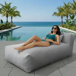 Outdoor Bean Bag Lounger Chair, Big Comfy Outdoor Daybed for Sunbathing and Tanning - Water-Resistant Patio Chaise, Customized