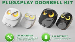 HTZSAFE Wireless Doorbell Chime - 300 meters Long Range Wireless doorbell waterproof outdoor Home Intelligent Door Bell Chime