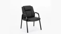 JHK Leather Waiting Room Chairs No Wheels,Guest Chair with Padded Arm Office Guest Chair Conference Room Lobby Table