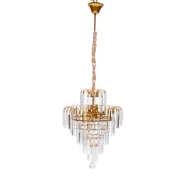 Elegant Modern Ceiling Light K9 Crystal Chandelier Pendant Lighting Fixture Lamp Metal+Glass Gold Polishing and Electroplate