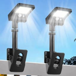 2PCS/4PCS Clip-On Outdoor Solar Lights with Motion Sensor, 360° Rotatable Solar Fence Lights, IP65 Waterproof for Decks Gutters