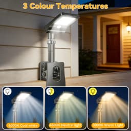 2PCS/4PCS Clip-On Outdoor Solar Lights with Motion Sensor, 360° Rotatable Solar Fence Lights, IP65 Waterproof for Decks Gutters