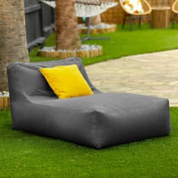 Outdoor Giant Chaise Lounger Cushioned All-Weather Patio Recliner 6ft Slate Custom
