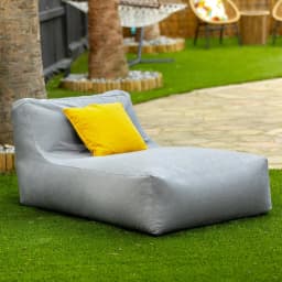 Outdoor Giant Chaise Lounger Cushioned All-Weather Patio Recliner 6ft Slate Custom