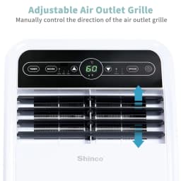 Shinco 8,000 BTU Portable Air Conditioner, AC Unit with Built-in Cool, Dehumidifier & Fan Modes for Room up to 350 sq.ft