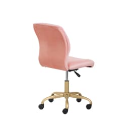 Mainstays Plush Velvet Office Chair, Blush