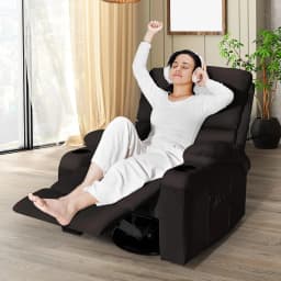Massage Rocker Recliner Chair with Vibration And Heat USB & Type-C Ports 360° Customizable Rocking Recliner Chair