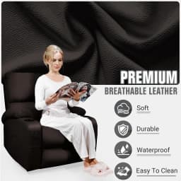 Massage Rocker Recliner Chair with Vibration And Heat USB & Type-C Ports 360° Customizable Rocking Recliner Chair