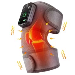 Rechargeable Electric Knee Massager 3-in1 Heated Vibration Pad for Joint Pain Relief Elbow Shoulder Arthritis Support Belt