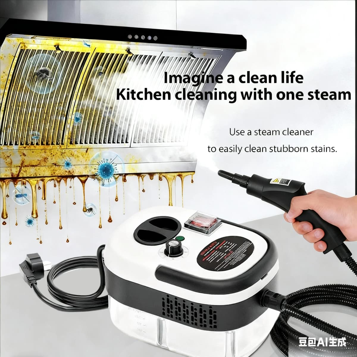 Kitchen oil stains Steam Cleaner High Temperature Disinfection Air Conditioning Kitchen Range Hood Machines cleaning machine