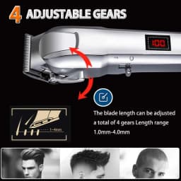 Cordless Electric Hair Clippers for Men,Professional Barber Clippers and Trimmers Set for Hair Cutting Kit with LED Display