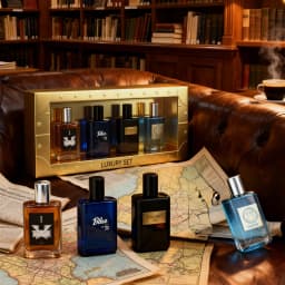 4-Piece Men's Perfume Gift Set (0.68oz Each) - 4 Long-Lasting Fruity aroma & Fresh Scents, The Perfect Holiday, Date & Party Gift