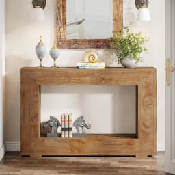 Tribesigns 47" Farmhouse Console Table with Storage, Industrial Hallway Sofa Table for Entryway, Living Room
