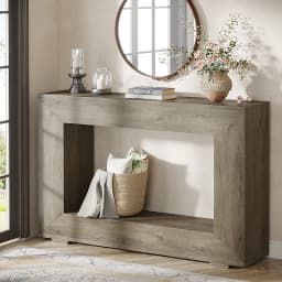 Tribesigns 47" Farmhouse Console Table with Storage, Industrial Hallway Sofa Table for Entryway, Living Room