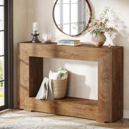 Tribesigns 47" Farmhouse Console Table with Storage, Industrial Hallway Sofa Table for Entryway, Living Room