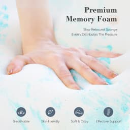 JHK 2-4 Inch Gel Memory Foam California King Mattress Topper Cooling Mattress Soft and Breathable Bed Topper Bedroom Furniture