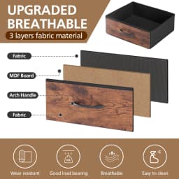 JHK Corner Table Cabinet with 4 Fabric Drawers Support USB/Type-C Ports and Outlets Adjustable Feet and Variable Light Strip
