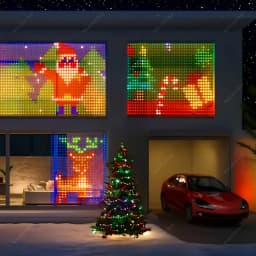 2m*2m/3m Smart Curtain Lights Bluetooth App LED String RGB Fairy Lights DIY Music Change Display for Window Bedroom Decoration