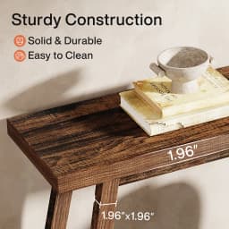 Tribesigns Farmhouse Console Entryway Table: 70.9 Inches All Wood Console Table for Entrance, 2 Tiers Narrow Long Behind Couch S