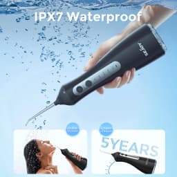 Sejoy Electric Oral Irrigator Water Dental Flosser Pick for Teeth Cordless 350ML Water Tank,6 Cleaning Modes, IPX7 for Home