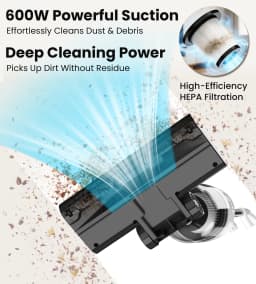 R7 Corded Stick Vacuum Cleaner 600W 20Kpa Powerful Suction Household Handheld Stick Vacuum 3 in 1 Lightweight Cleaner for Home Carpet