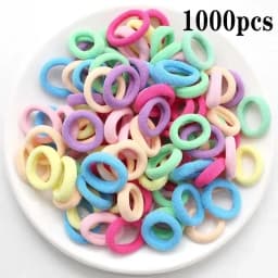 200-1000pcs Women Girls Colorful Nylon Elastic Hair Bands Ponytail Hold Small Hair Tie Rubber Bands Scrunchie Hair Accessories