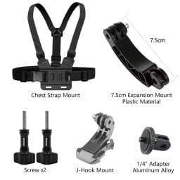 Action Camera Accessories Kit Head Strap Chest Strap Mount Adjustable Holder for GoPro Phone DJI Osmo SJCAM AKASO Insta360