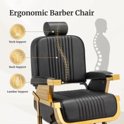Heavy Duty Vintage Barber Chair, Hydraulic Reclining Salon Chairs for Hair Stylist with Footrest & Headrest, Customized