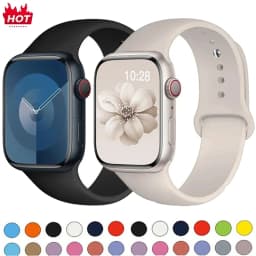 Silicone Band For Apple Watch strap 46mm 44mm 45mm 40mm 41mm 42-38mm 49mm sport bracelet iwatch series 11 10 9 8 7 6 5 SE Ultra3