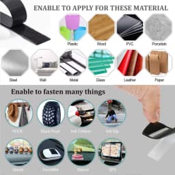 1-10M Self Adhesive Hook and Loop Tape Fastener House Diy Magic Tap Auto Double Sided Roll Strong Glue Home Strap Strips Double