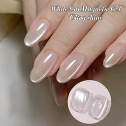 1-9pcs TC Flow Light White Cat Eye Gel Nail Polish Ultra Shine Soak Off UV Gel Mirror Glass Cat Magnet Gel Varnish Nail Supplies
