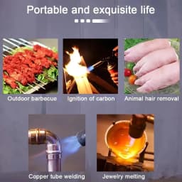 Camping Baking Barbecue Gas Torch Welding Fire Maker Lighter Butane Burner Flame Metal Flame Gun WeldingTorch Lighter Heating