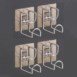 1/2/4/6Pcs Stainless Steel Washbasin Hook Multifunction Punch-free Kitchen Bathroom Rack Basin Storage Rack Towel Hanging Holder