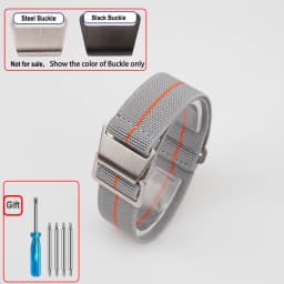 60s French Troops Parachute Bag Elastic Watch Strap 18 20mm 22mm Nylon Watchbands Man's Universal Ballistic Fabric Wristband
