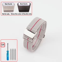 60s French Troops Parachute Bag Elastic Watch Strap 18 20mm 22mm Nylon Watchbands Man's Universal Ballistic Fabric Wristband