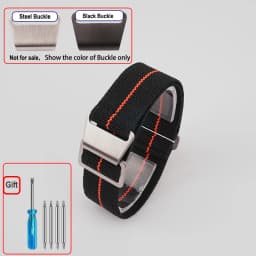 60s French Troops Parachute Bag Elastic Watch Strap 18 20mm 22mm Nylon Watchbands Man's Universal Ballistic Fabric Wristband