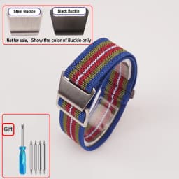 60s French Troops Parachute Bag Elastic Watch Strap 18 20mm 22mm Nylon Watchbands Man's Universal Ballistic Fabric Wristband