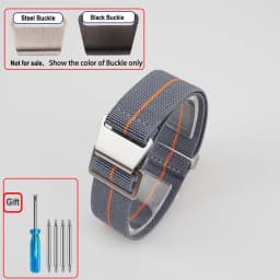 60s French Troops Parachute Bag Elastic Watch Strap 18 20mm 22mm Nylon Watchbands Man's Universal Ballistic Fabric Wristband
