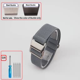 60s French Troops Parachute Bag Elastic Watch Strap 18 20mm 22mm Nylon Watchbands Man's Universal Ballistic Fabric Wristband