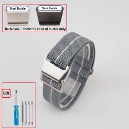 60s French Troops Parachute Bag Elastic Watch Strap 18 20mm 22mm Nylon Watchbands Man's Universal Ballistic Fabric Wristband