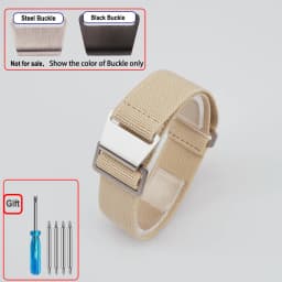 60s French Troops Parachute Bag Elastic Watch Strap 18 20mm 22mm Nylon Watchbands Man's Universal Ballistic Fabric Wristband
