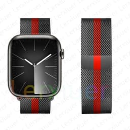 Milanese Loop Band For Apple Watch Strap 46mm 44mm 45mm 40mm 42mm 41mm 49mm Bracelet iWatch Series 12 11 10 9 SE Ultra 4 3 49mm