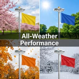 Solar LED Flagpole Light IP65 Waterproof Auto On Off Solar Powered Umbrella Landscape Lamp Energy Saving Portable Camping Light Outdoor Decor for Tent Patio Garden Yard Lawn Path Street