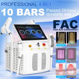 5000W Diode 4 In 1 Opt Ipl Hair Removal Machine 4 Wavelengt Newest Picosecond Nd Yag Tattoo Removal Carbon Peeling RF