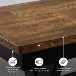Signature Design by Ashley Wildenauer armhouse 50" Dining Bench, k Brown & Black