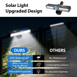 2/4 Pack Clip On Solar Motion Lights Outdoor Waterproof Motion Sensor Outdoor Lights with 36 LEDs 6000K Portable Solar Powered Security Light for Fence Garage Camping Portable Solar Powered Security Light