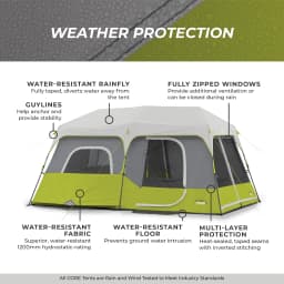US Stock9 Person Instant Cabin Tent camping family beach waterproof camping tent- 14' x 9',2 person tent / 4 person tent Green (