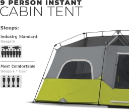 US Stock9 Person Instant Cabin Tent camping family beach waterproof camping tent- 14' x 9',2 person tent / 4 person tent Green (