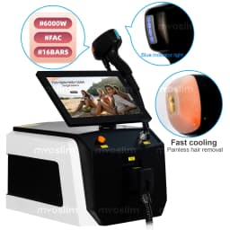 Professional FAC Fast Axis Collimation 10Bars 4 Wavelength Diode Laser Hair Removal Machine 755 808 940 1064nm Permanent Hair Re